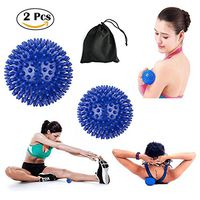 Lacrosse & Spiky Massage Ball, Massaging Exercise Muscle Roller Yoga Balls, Myofascial Release, Foot Relief Trigger Points, Plantar Fasciitis Tools All Over Body Deep Tissue Physical Therapy (rose)