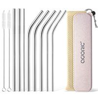 Stainless Steel Straws, Adoric Set of 8