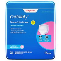 Walgreens Certainty Women's Underwear, Maximum Absorbency X-Large XL (16 ea)