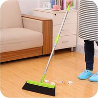 CNBEAU 180-degree rotating blade clean sweep Magic Broom Sweep Dust Hair Bathroom Wiper Broom Rotate Connector Rubber Mop Cleaning Tool (Color : Green)