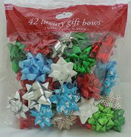 42 Luxury Gift Bows Peel N' Stick, Multi-Color