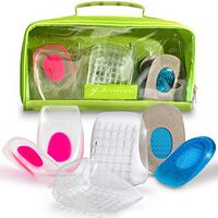 Useful Set of 3 Different Heel Pads for Plantar Fasciitis Support. Shoe Inserts for Relief of Pain from Heel Spurs. Excellent for Training, Fitness, Running or Tennis games.