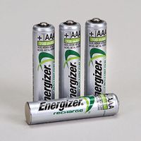 Energizer Rechargeable NiMH AAA Battery, Pack of 4