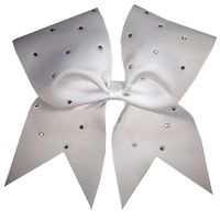 Big Classic Sparkle Cheer Bow- White