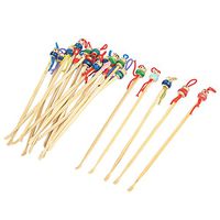 uxcell Bamboo Japanese Doll Ear Wax Pick Spoons Earwax Remover Earpick 20pcs