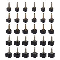 Cosmos 15 Pairs High Heel Tips Shoes Replacement Tap Caps, 5 Size, 8/9/10/11/12mm, U-Shape, Black