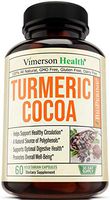 Turmeric Curcumin with Raw Cocoa Powder. Full Spectrum (Cacao) 600 milligrams Supplement. Inflammatory Response Support with Natural Polyphenols for Optimal Digestive Health and Overall Wellbeing