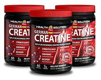 Creatine and bcaa - GERMAN CREATINE CREAPURE MONOHYDRATE 500 GRAM 100 SERVINGS - increase endurance (3 Bottles)