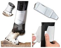 Cohesive Vet wrap alternative BandaFlex horse bandages for lower leg Great for Fetlock, Pastern & Cannon Double catch Velcro fasteners Super Stretch disposable washable & breathable Pack of 30 (Small)