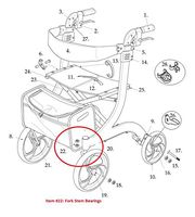 Fork Stem Bearings for Drive RTL10266 Nitro Rollator Walker - 1 Pair