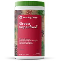 Amazing Grass Green Superfood: Super Greens Powder with Spirulina, Chlorella, Digestive Enzymes & Probiotics, Berry, 60 Servings
