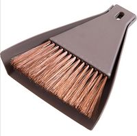 Xifando Mini Desktop Broom and Dustpan Set Household Dust Pan and Brush Cleaning Tool (Coffee)
