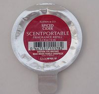 Bath and Body Works Slatkin & Co. SPICED CIDER Scentportable Fragrance Refill 0.2 fl oz