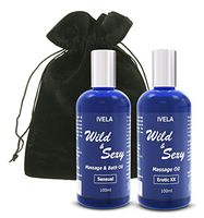 Wild & Sexy Sensual and Erotic XX Massage Oil Set with Pouch 100ml x 2