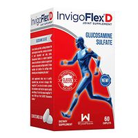 1500mg of Glucosamine Sulfate (Classic Formulation) - Premium Joint Pain Relief Supplement for Knees, Hands, Back, and Hip Support by InvigoFlex® D: Glucosamine Sulfate, Caplets - 60 Ct
