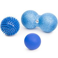 NeeBooFit Massage Ball Set - Deep Tissue, Myofascial Trigger Point Therapy Balls - Lacrosse Ball, Spiky Ball, Double Foam Roller Peanut Ball - for Chronic Pain Relief, Psoas Muscle Release - 3Pack
