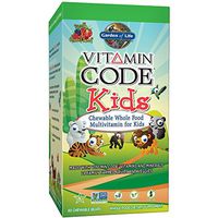 Garden of Life Vegetarian Multivitamin Supplement for Kids - Vitamin Code Kids Chewable Raw Whole Food Vitamin with Probiotics, 60 Chewable Bears
