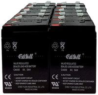 12 Pack 6v 5AH Battery for Sonnenschein S100 S200 S300 S6246IS SN640 SSG DM1 DM2 Sure Lites SLC-1 UN Teledyne 2RL6S5PH S64 S65 2RL6S5R SQ6S5 Telesys DB645 Tempest TR4-6A ToPin TR6V4 Tork CYL1LA