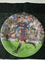 10 Champions FC Barcelona Messi 9"party soccer theme Paper plates