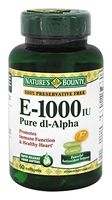 Nature's Bounty Vitamin E 1000 IU Softgels Pure DL-Alpha 60 Soft Gels (Pack of 2)