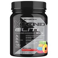 XTEND Elite BCAA Powder Sour Gummy | Sugar Free Post Workout Muscle Recovery Drink with Amino Acids | 7g BCAAs for Men & Women| 30 Servings