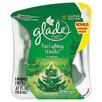 Glade PlugIns Scented Oil Air Freshener Starter Kit, Tree Lighting Wonder, 0.67 fl oz