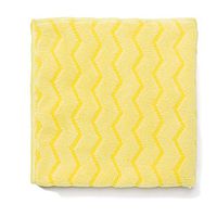 Rubbermaid Commercial Q610 Reusable Cleaning Cloths Microfiber 16 x 16 Yellow 12/Carton