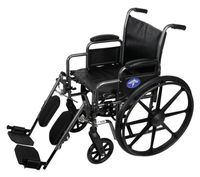 Medline Easy-to-Clean and Durable Wheelchair with Removable Desk Arms and Elevating Leg Rests, 16” Seat
