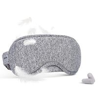 Sleep Eye Mask for Men Women,3D Contoured Cup Sleeping Mask & Blindfold with Ear Plug,Concave Molded Night Sleep Mask,Block Out Light,Soft Comfort Eye Shade Cover for Travel Yoga Nap (Gray)