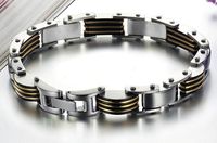 Aegean Jewelry Titanium Stainless Steel Men's Fashion Magnetic Bracelet, Anti-fatigue and Pain-relief, with a Gift Box and a FREE Small Gift