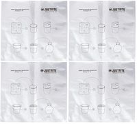 Justrite 26827 Aluminum/Polyethylene Disposable Bucket Liner with Twist-Tie, for Smoking Receptacles (4 X Pack of 10)