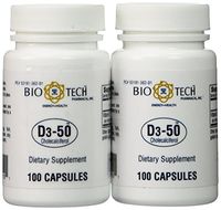 Bio-Tech - D3-50 50,000 IU, 100 Capsules (Pack of 2)