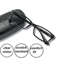 EyeYee Reading Glasses +2.50 Black- Rectangle Full Rim Anti Reflective Mens Womens Eyeglasses Readers Comfortable Stylish Glasses