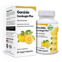 Garcinia Cambogia Plus | Tropical Superfood with 95% Hydroxycitric Acid (HCA) Extract and Chromium. Non-GMO, Vegan, Gluten Free. 60 Capsules