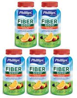 Phillips' Fiber Good Daily Supplement + Energy Support Gummies, 80 Count (Pack of 5)