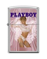 Zippo Playboy Cover June 1983 Pocket Lighter, Satin Chrome