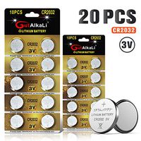 CR2032 Lithium 3V Battery, Electronic Coin Cell Button for Toys Calculators Watches(20 Pcs)
