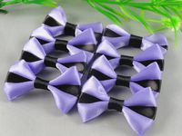 60pcs Polyester Ribbon Bow Sewing/Wedding/Appliques (Purple)