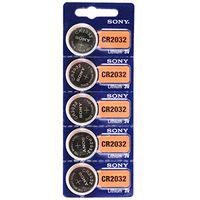 5pk Sony Coin Cell Battery CR2032 3V Lithium Replaces DL2032, BR2032 FAST SHIP