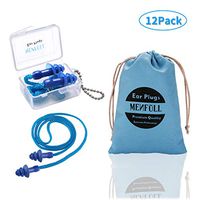 Silicone Ear Plugs Corded Reusable & Waterproof for Sleeping Noise Cancelling Travel Airplain Snoring Swiming Shooting Working Flight Concert Music,Bonus 1 Carry Case,1 Extra Cord,1 Wiper,1 Pouch …