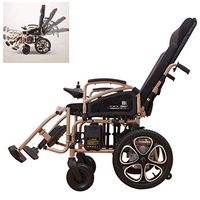 NACHENW Folding Electric Wheelchair Fully Lying Aluminum Alloy Four Wheeled Scooter Dual Motor Large Capacity Lithium Battery Gold