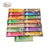 Hornet Flavored Rolling Papers, 1 1/4 15 Kinds of Juicy Fruit Flavored, 15 Packs of 32 Leaves, 480Papers … (110mm)