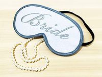 ComfortDecorHouse Bride Sleep Mask, Eye Mask for Sleeping, Wedding Gift, Night Mask, Eye Sleep Mask, Eye Cover, Bride Gift, Sleep Masks with Embroidery