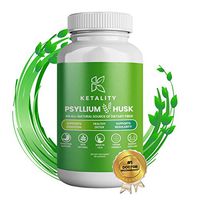 Ketality | Psyllium Husk | Maximum Strength 1080 mg | All-Natural Fiber Supplement, Supports Intestinal Health and Digestive Function, Promotes Regularity and Healthy Weight Management | 60 Capsules