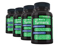Turmeric Curcumin Black Pepper: Curcumin 95% Formula Organic Curcumin Supplements Strong Nerve Pain Support Joint Supplements with Turmeric Bulk Tumeric with Bioperine for Advanced Nerve Support 4 PK