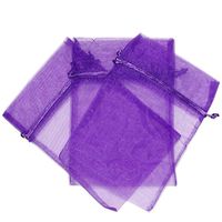 30 Purple Organza Bags Party Favor Gift Bags 12" x 7" Drawstring Bags