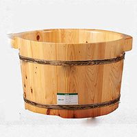 Foot Bath Tub,Wooden Barrel Foot Bath,26 High Cedar Foot-Soaking Barrel,Thicken Wooden Tub,Household Steamed Health Foot Bath