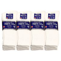 Diabetic Socks Men Unisex Size 9-11 White 63-7010-12PAIRS