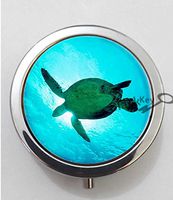 BlackKey Sea Turtle Animal 3-Compartment Decorative Pocket Gift Box Case Organizer for Pill, Color 1 -381