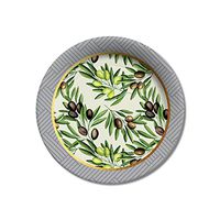 X&O Paper Goods TW12-20732 Dinner Plate (8Ct), Olive